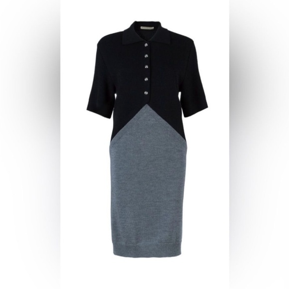 Balenciaga Elegant Black and Gray wool knit Women's Dress, XS - Picture 1 of 14